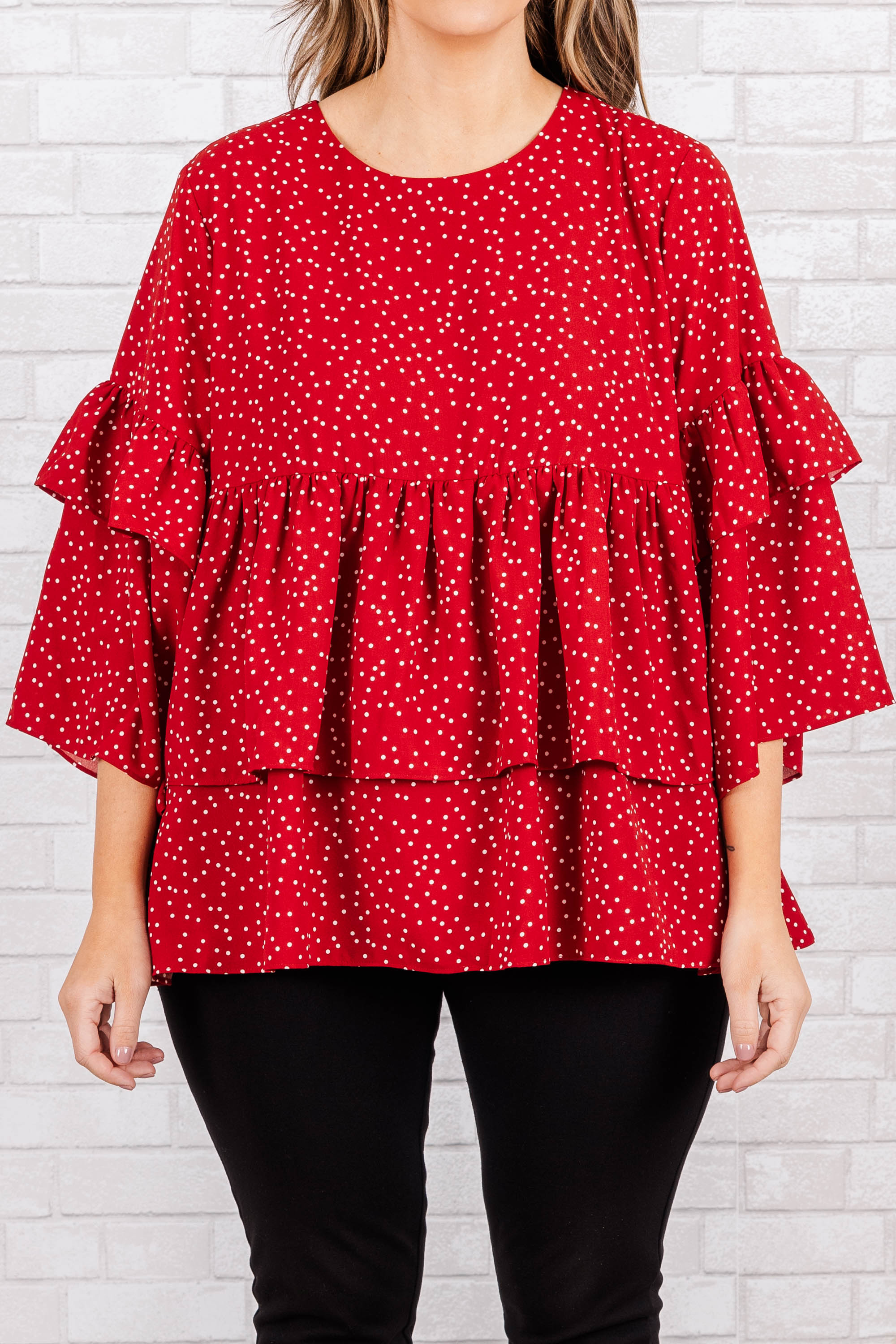 Wistfully Wonderful Top. Red