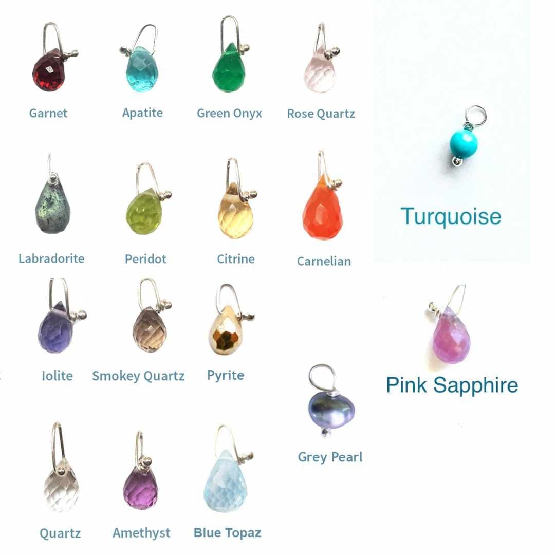 Little Chai Necklace with Choice of Gem Stone