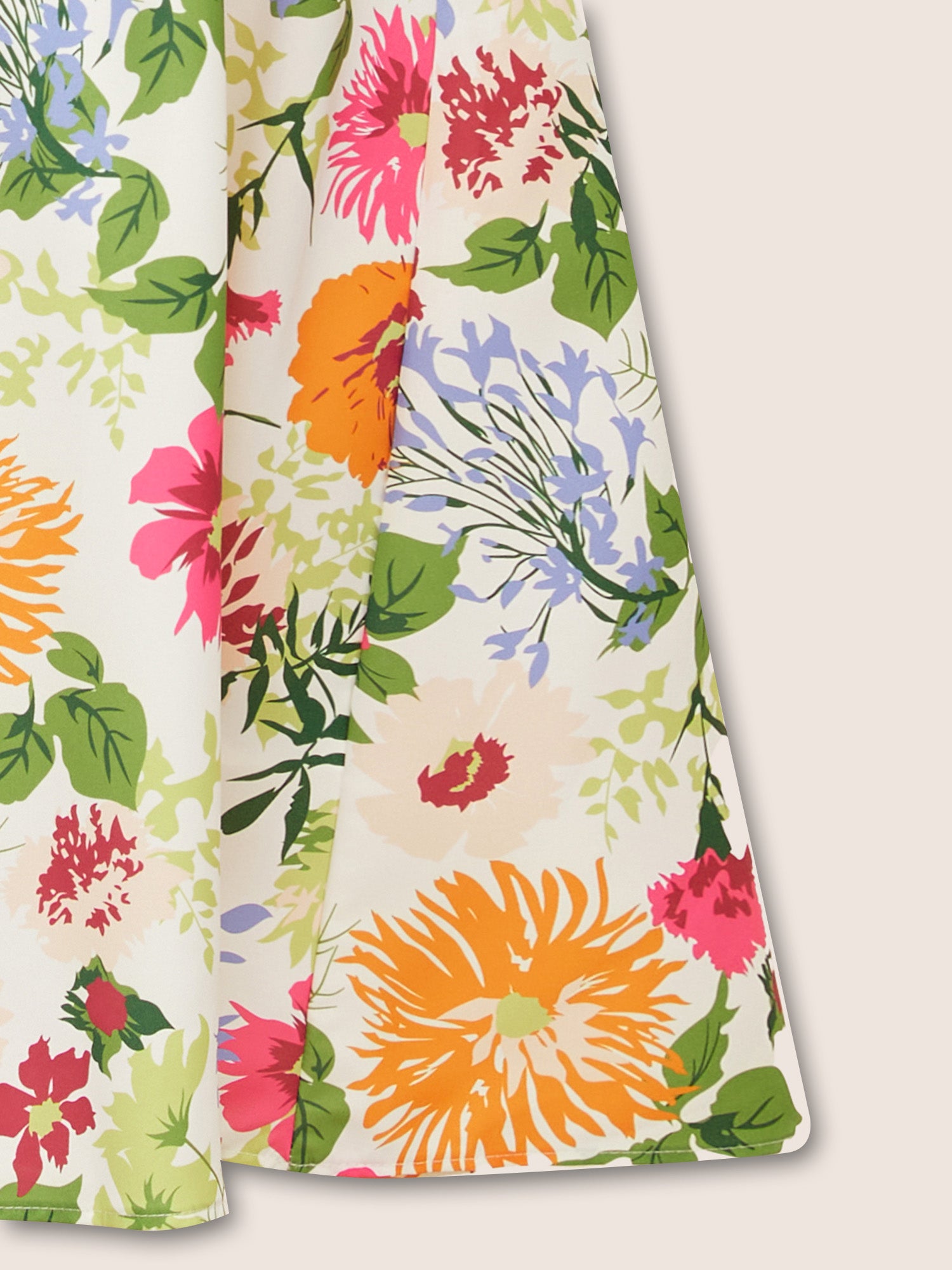 Floral Backless Shirred Square Neck Pocket Ruffle Hem Dress