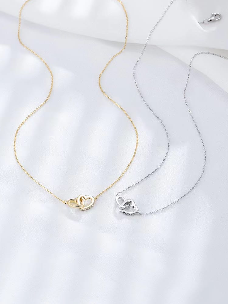 925 Sterling Silver Cubic Zirconia Link Necklace