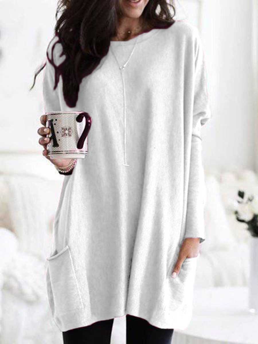 Long Sleeve Pocket T-Shirt Top