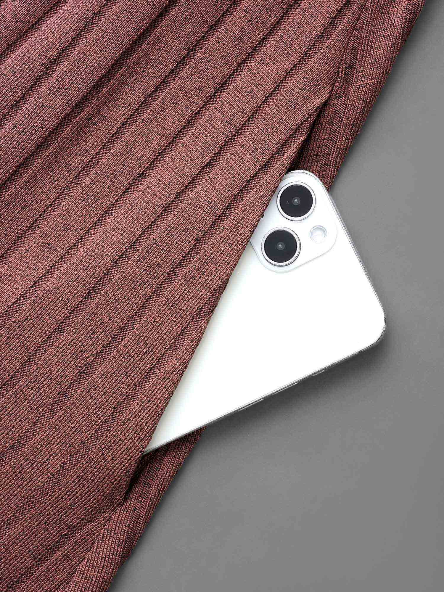 Pit Strip Turtleneck Belted Dress