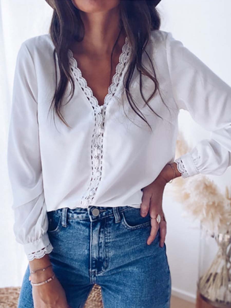 Button Lace Shirt