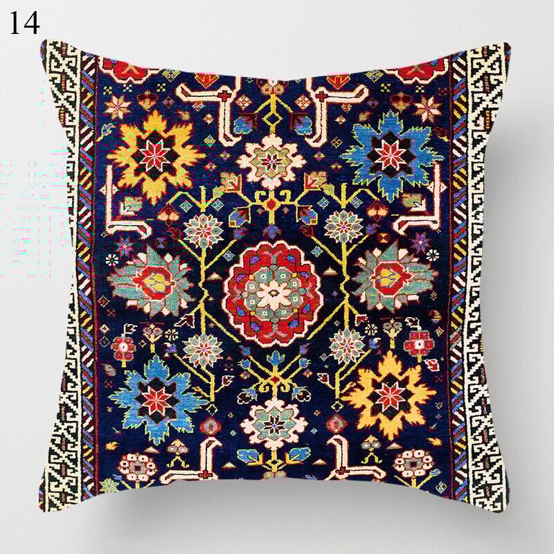 Ethnic Boho Mandala Print Linen Throw Pillow Case Sofa Cushion Cover Home Decor！