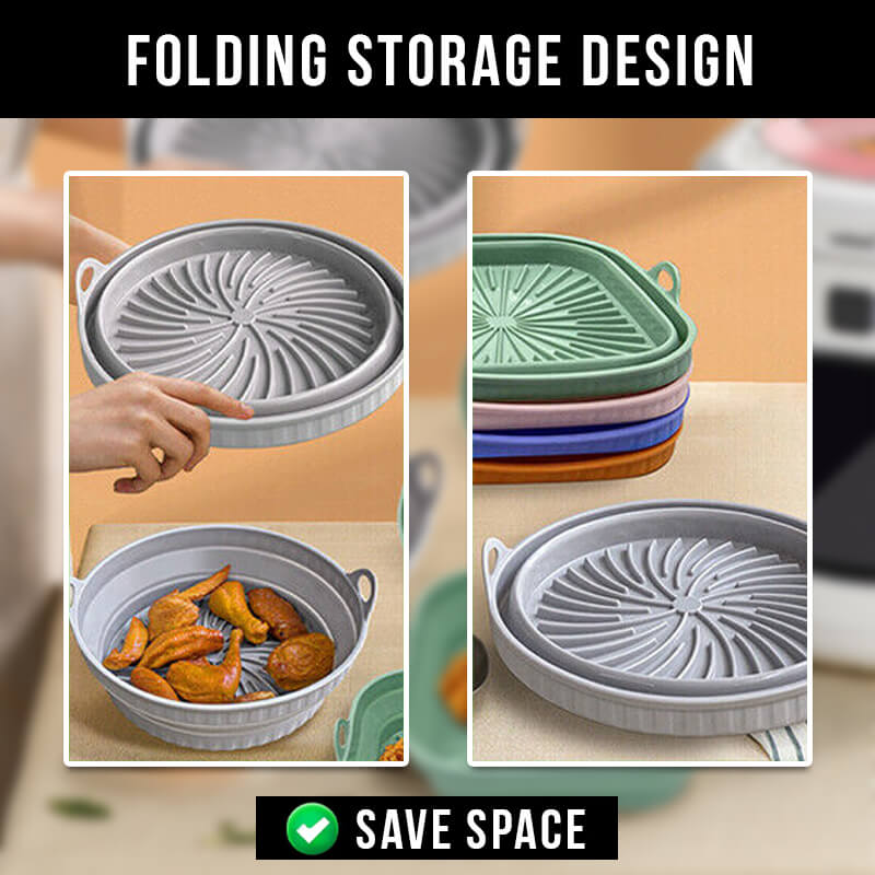 Thickened Foldable Air Fryer Silicone Grill Pan