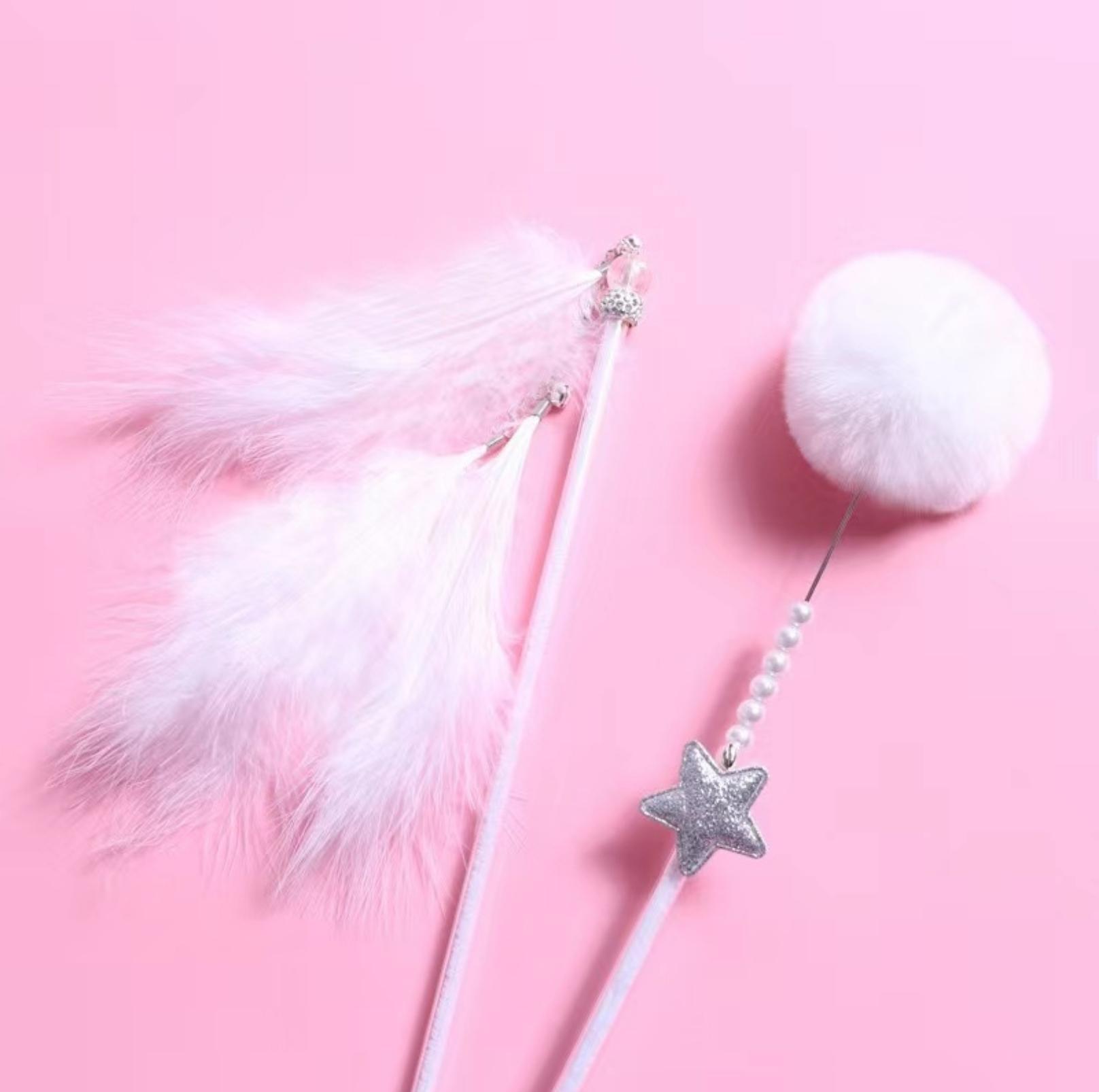 Fairy Feather Tassel Teaser Set (3-piece set ) Cat Stick Set Cat Toys