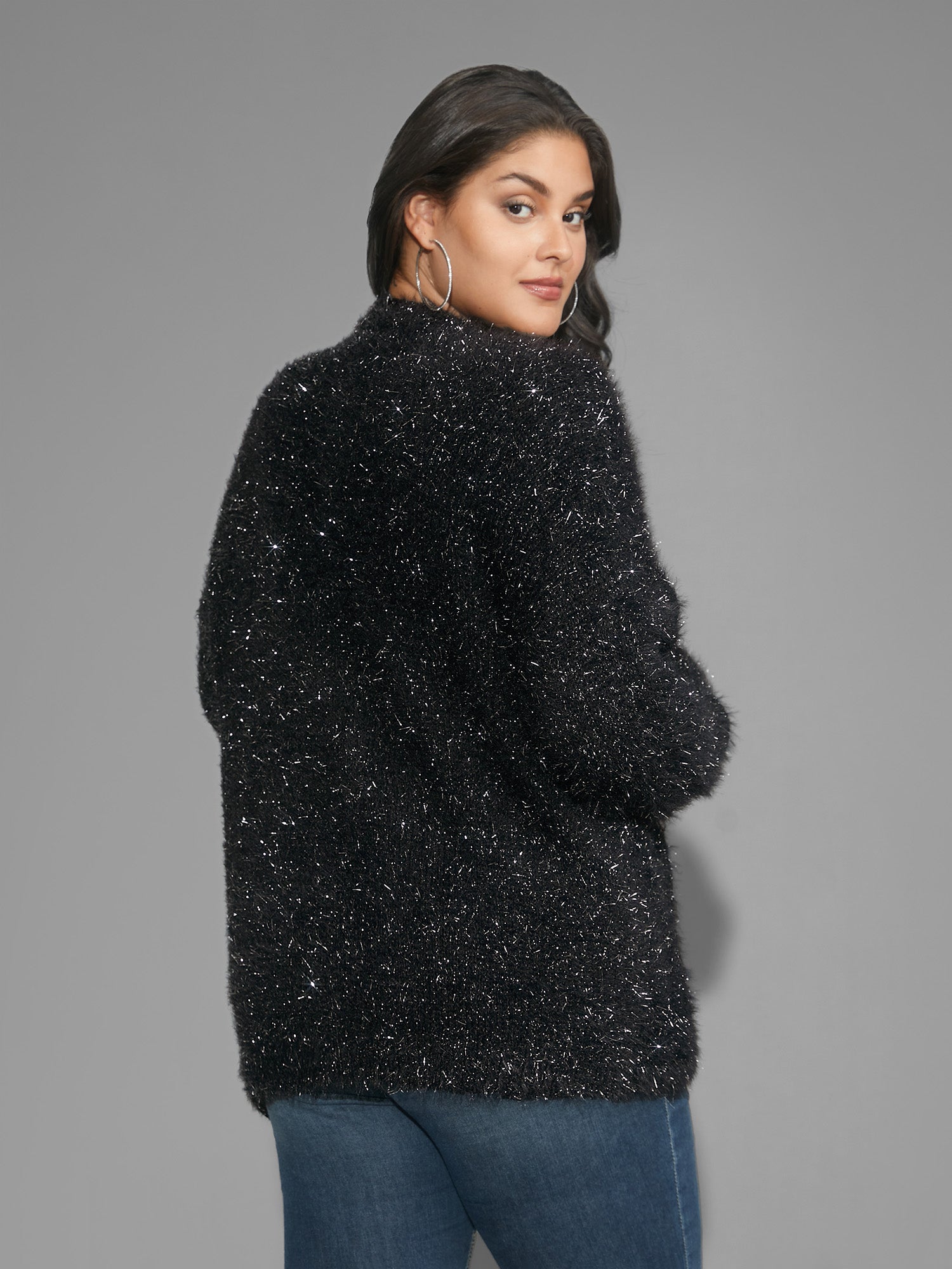 Luxe Fluffy Open Front Cardigan