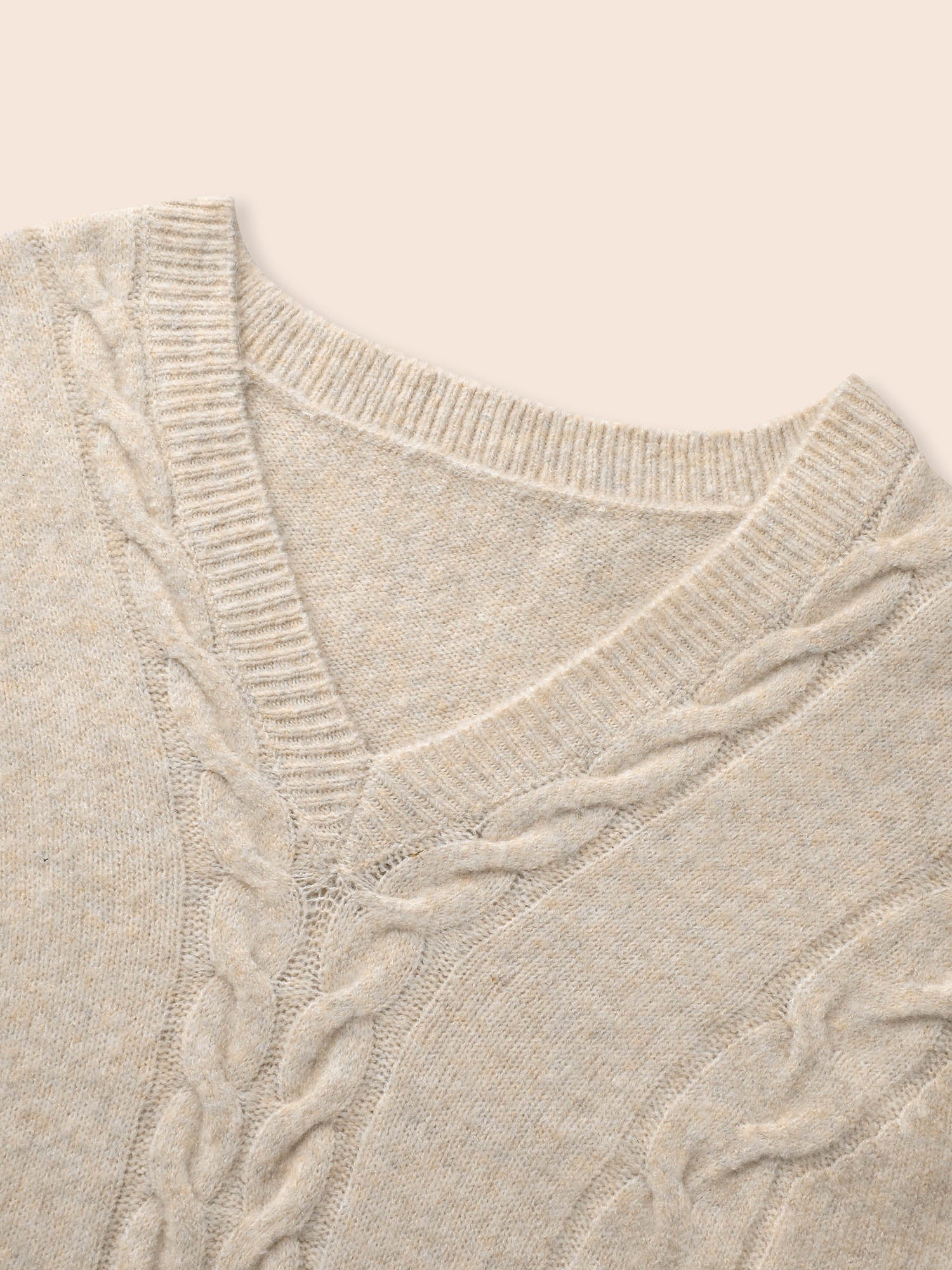 Supersoft Essentials Solid Cable Knit Puff Sleeve Pullover