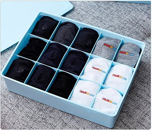 Box Drawer Organizer. 15 Compartment Plastic Storage Drawer Organizer