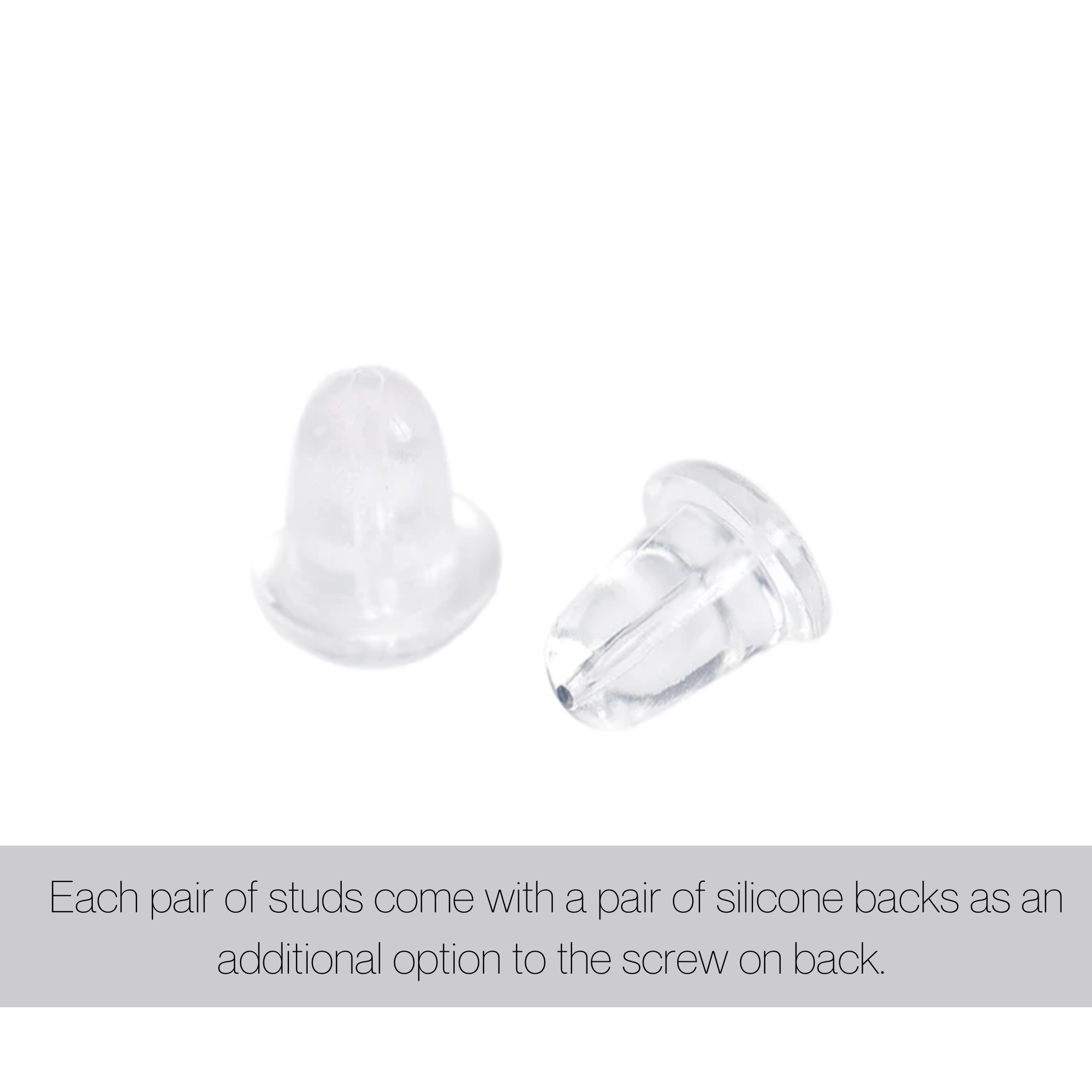 Tiny Diamond style studs - Silver