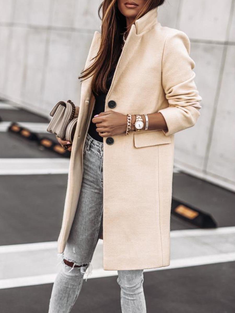 Button Slim Coat