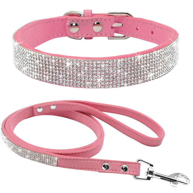 Sparkly Pet Collar Leash Set