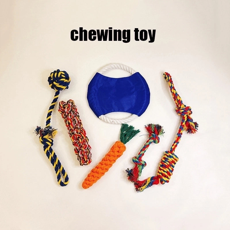 Basic Cotton Rope Color Block Pet Toys