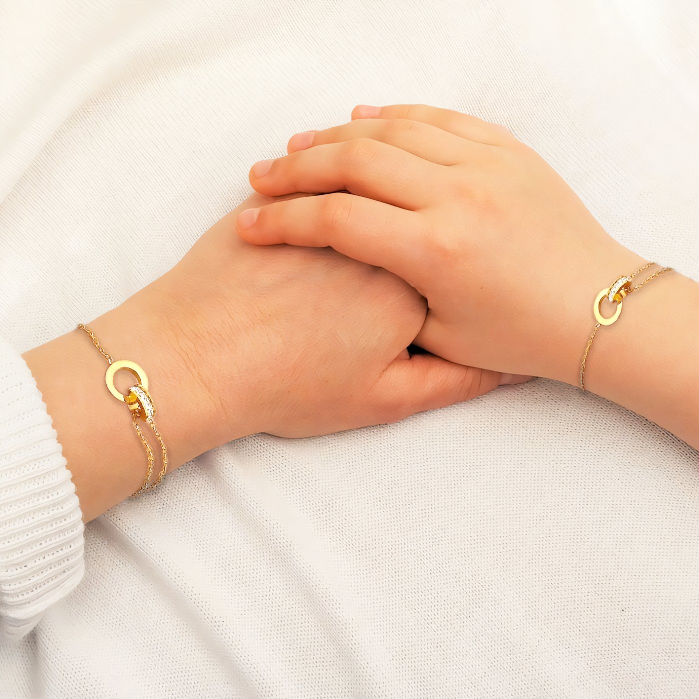 Mother & Daughter Forever Linked & Loved Bracelet