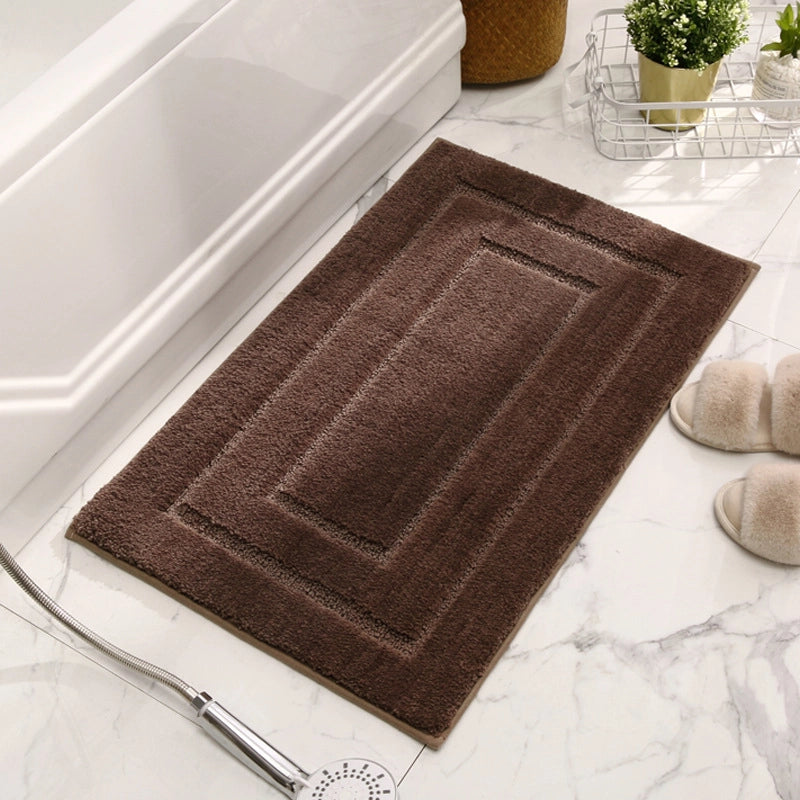Casual Solid Color Polyester Floor Mat Bathing