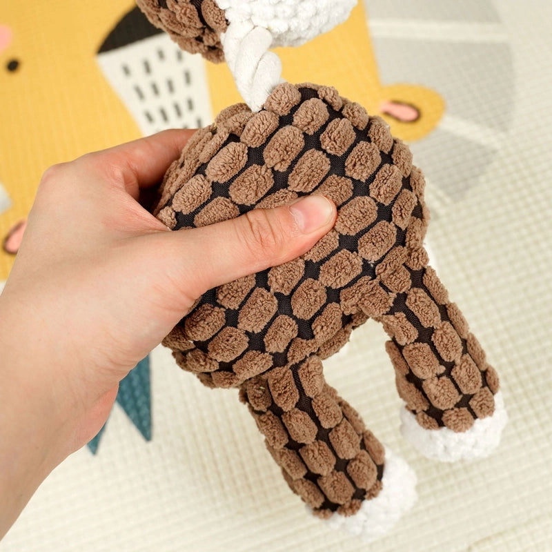 Pet Pineapple Grid Dog Cotton Rope Chew Resistant Cat Toy Plush Sound Interactive Toy Supplies