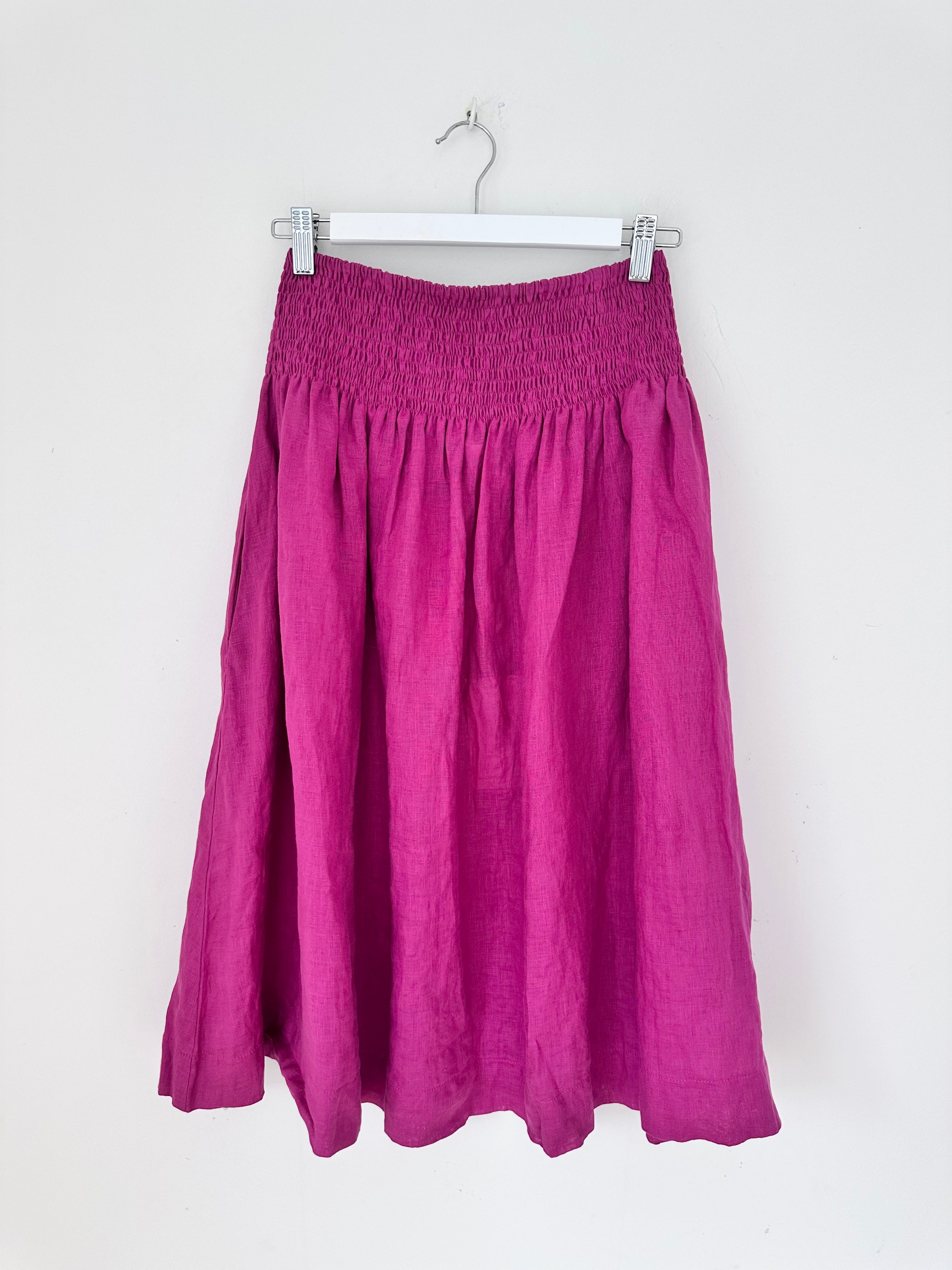 fuschia linen