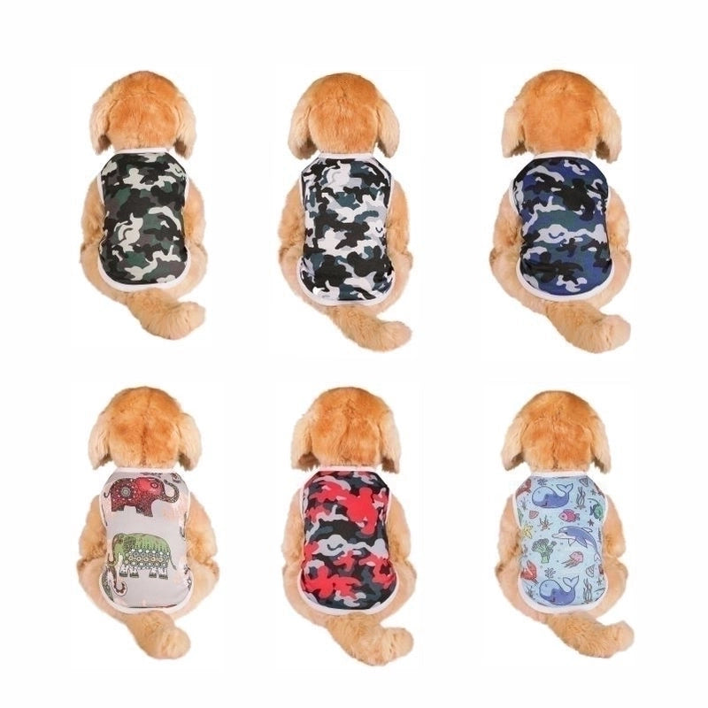 Cute Polyester Elephant Camouflage Pet Clothing