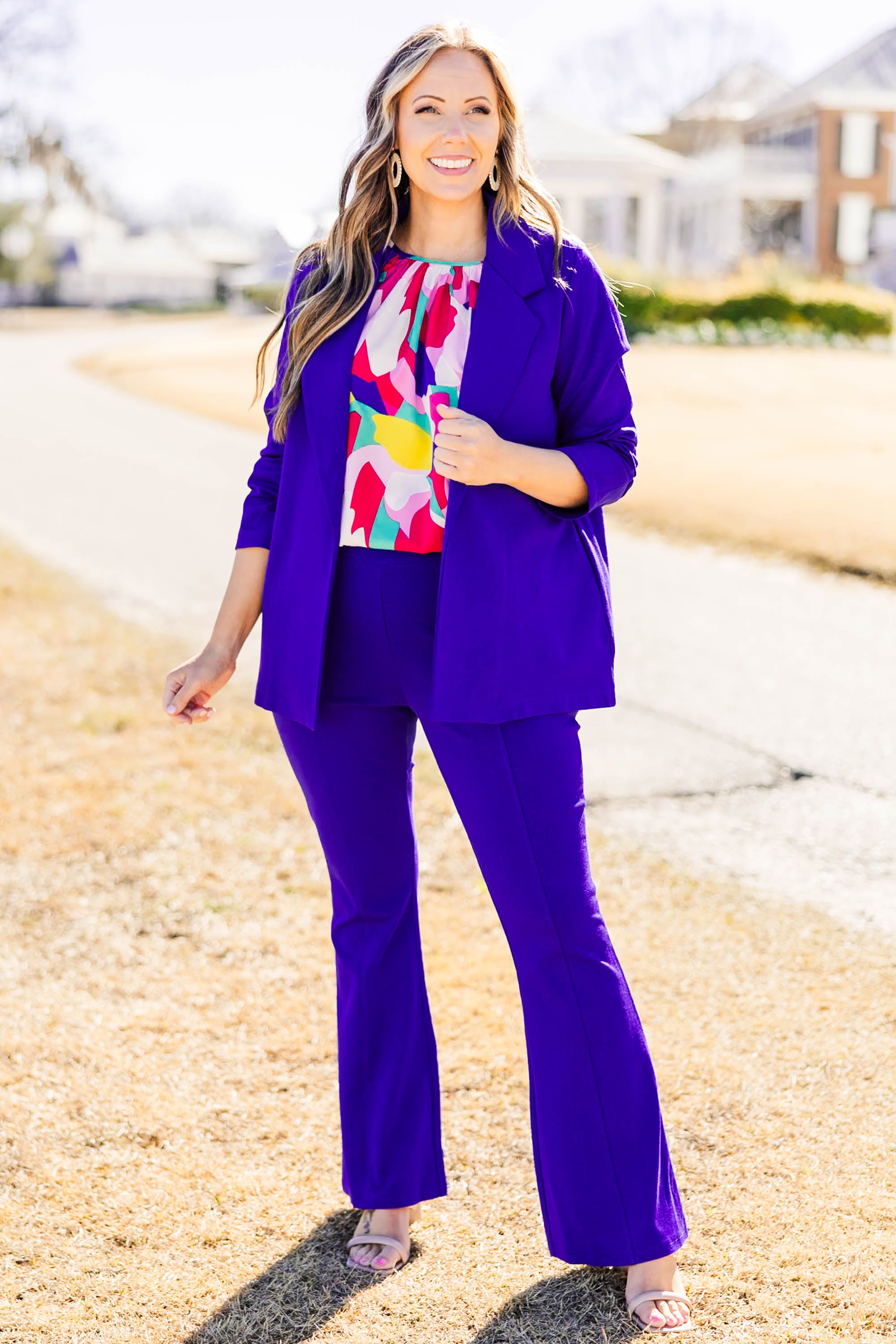 Deep Dive Flare Pants. French Royal