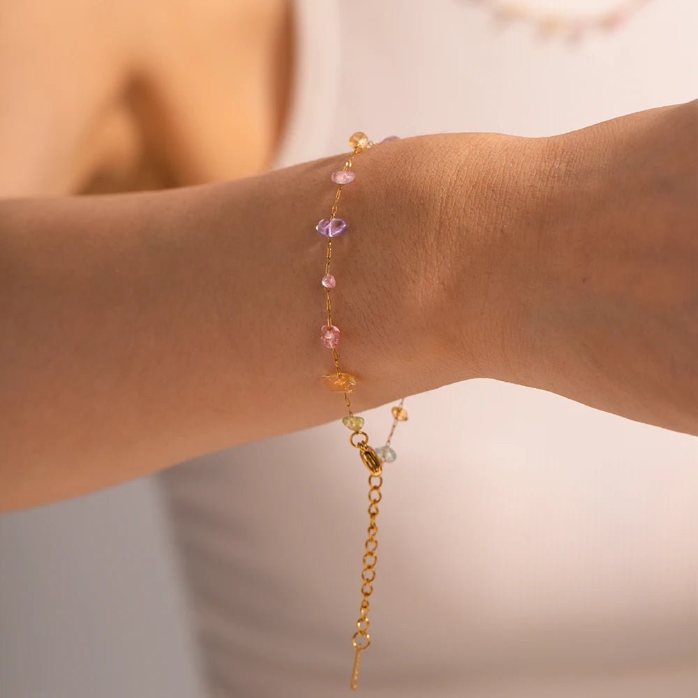 Dainty Crystal Bracelet and Necklace Set