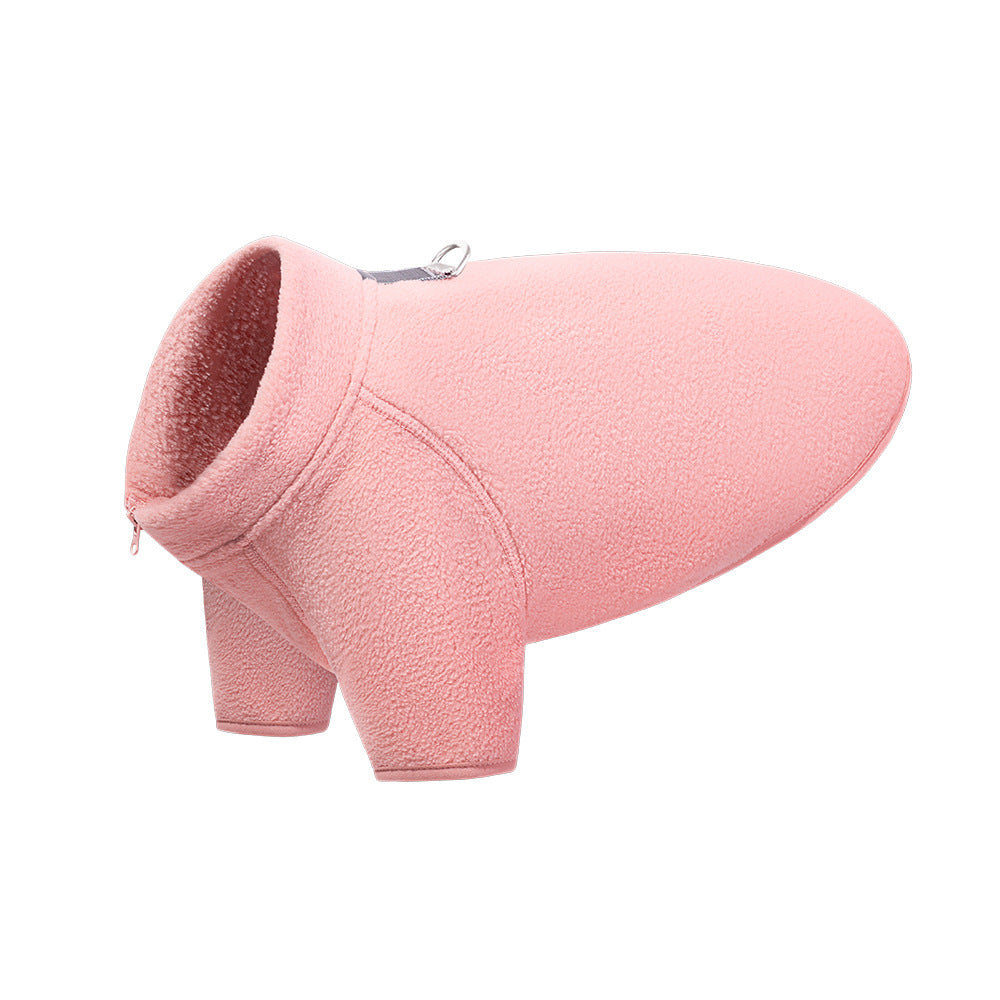 Two-Legged Fleece Solid Color Jacket Coat