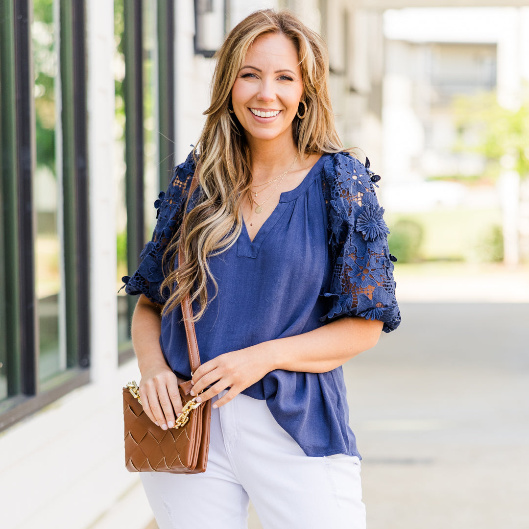 Walk Into The Future Top. Navy