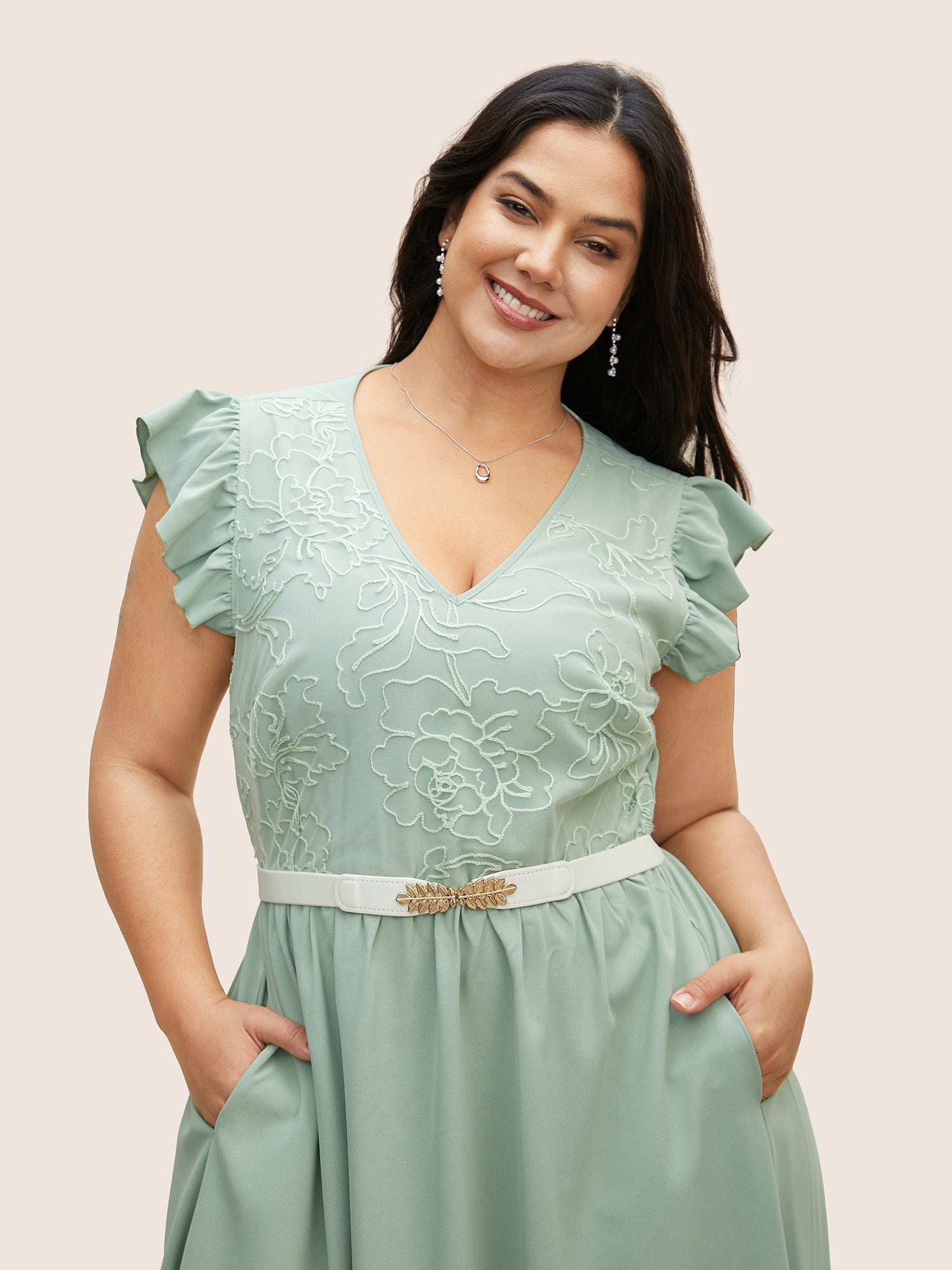 Metal Leaf Decor Belt