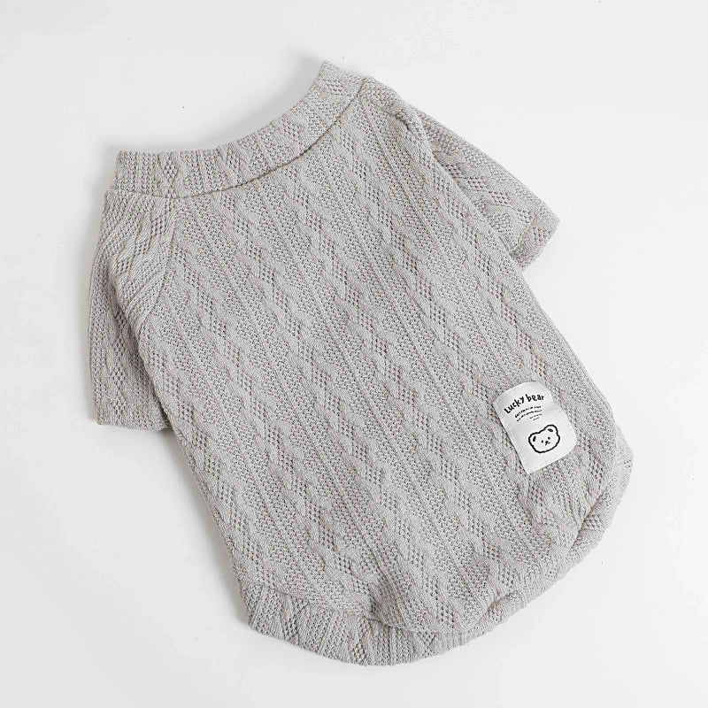 Minimalist Yarn Solid Color Pet Clothing