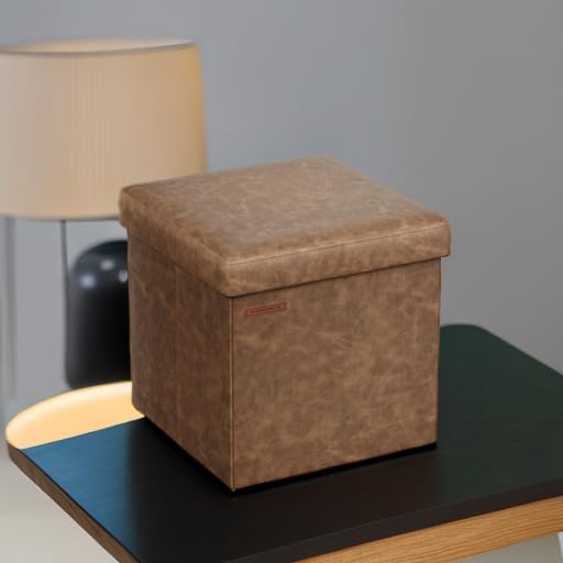 SONGMICS Mazie Collection - 43 Inches Folding Storage Ottoman Bench