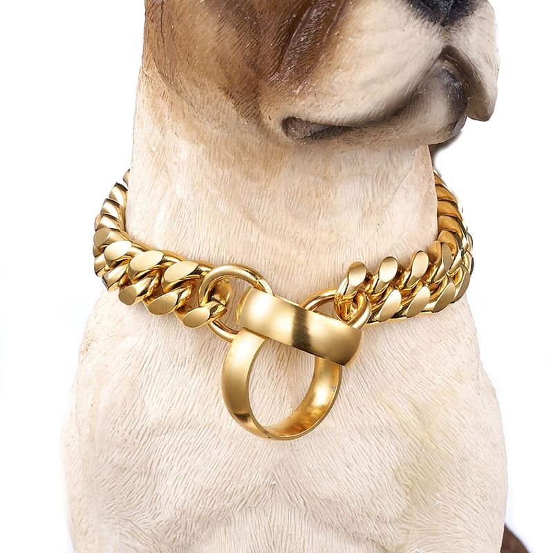 Minimalist 316L Stainless Steel Solid Color Pet Collar