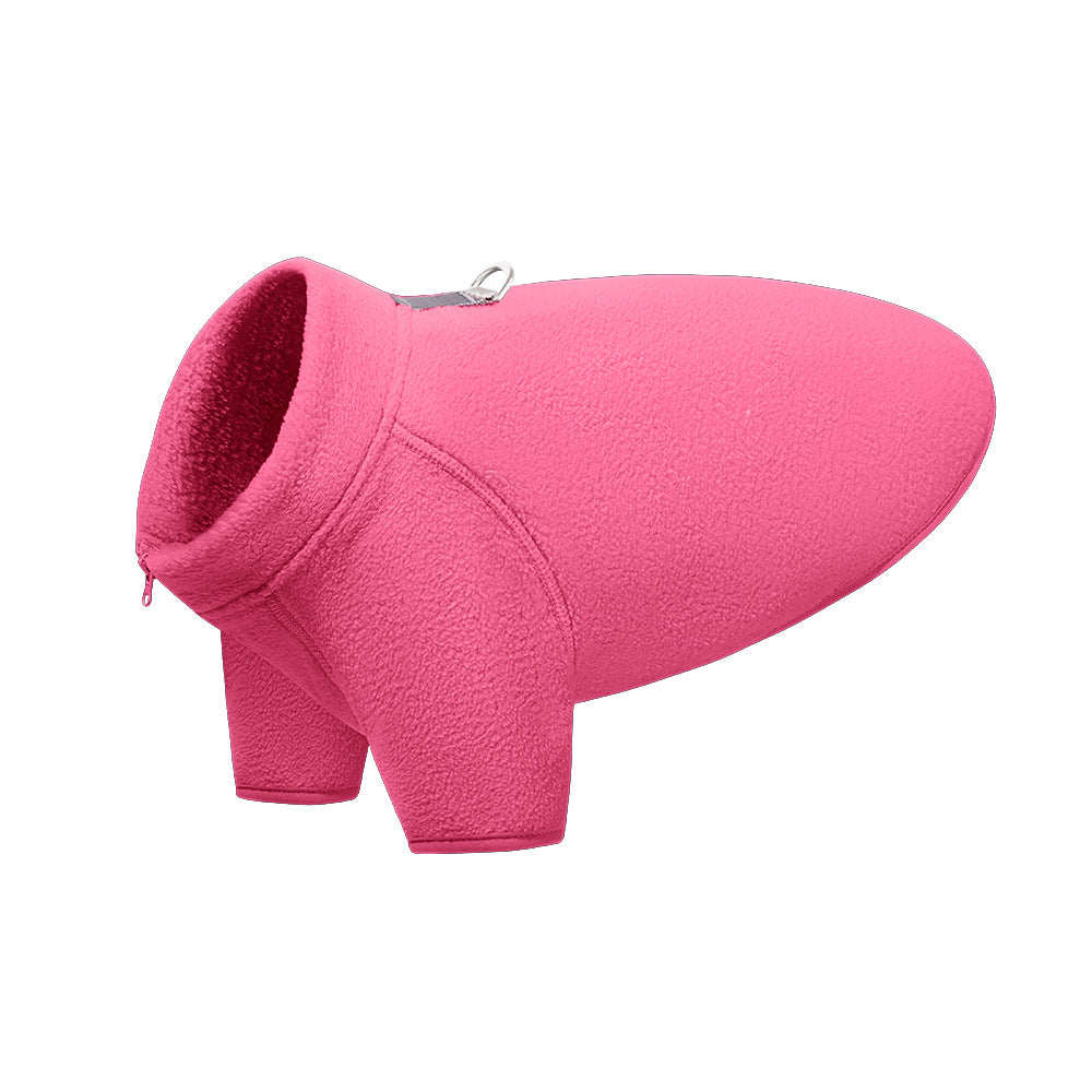 Two-Legged Fleece Solid Color Jacket Coat