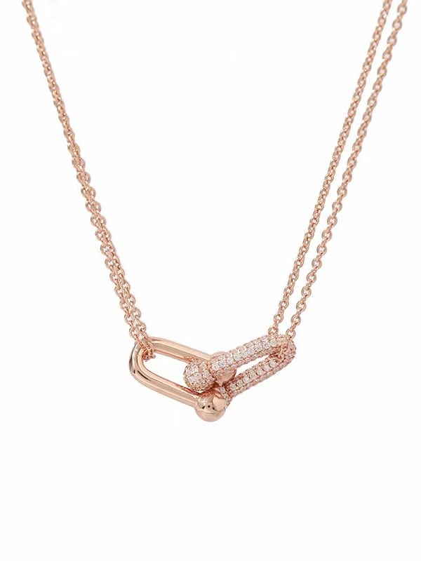 925 Sterling Silver Cubic Zirconia Chain Necklace
