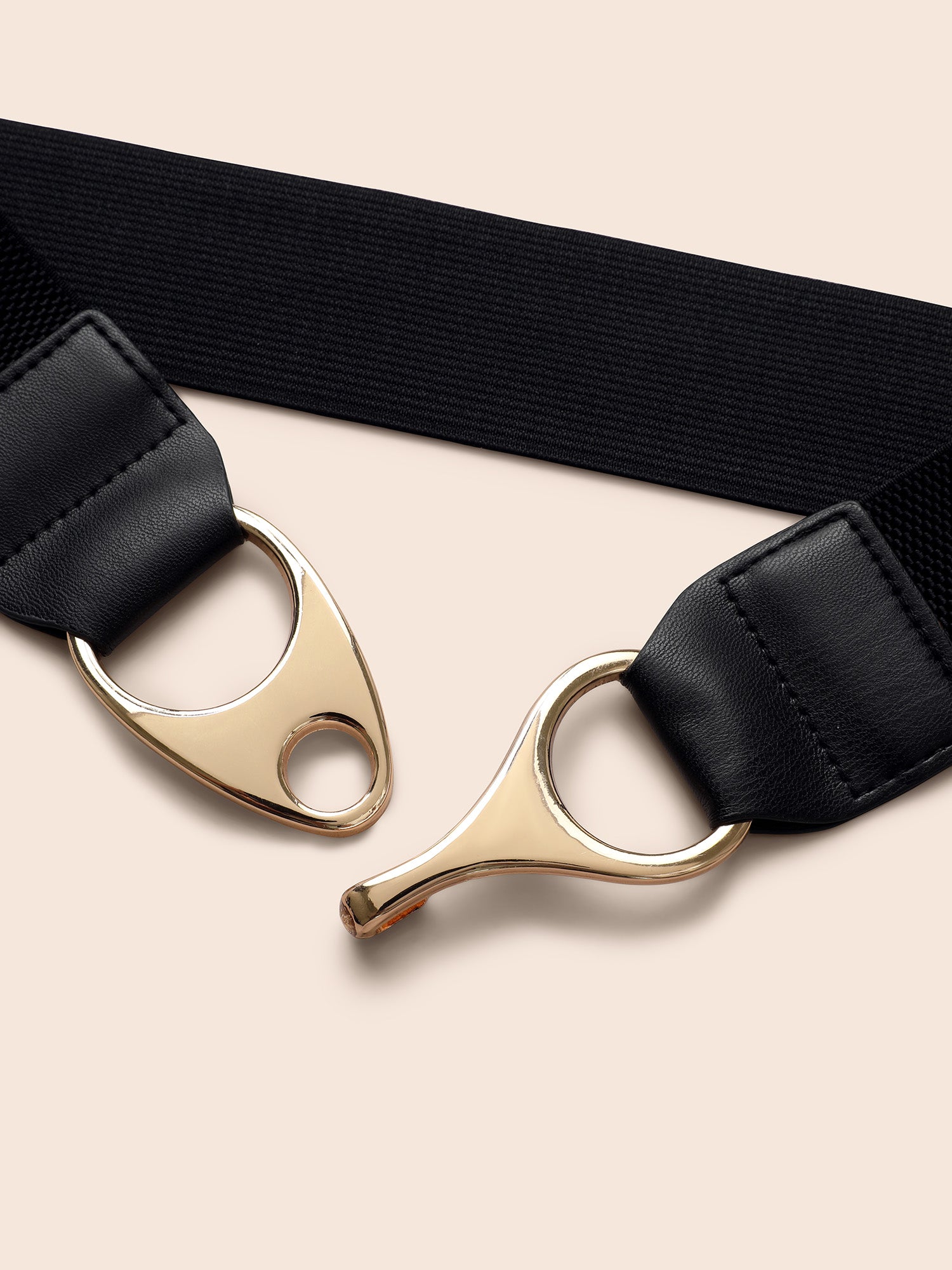 Molded Buckle Leather Thick Waist Belt