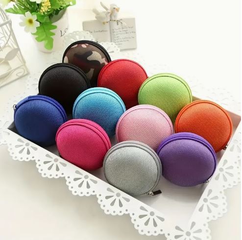 1Pc Portable Mini Zipper Earphone Case. Bluetooth Headset Earbud Storage Box Bag