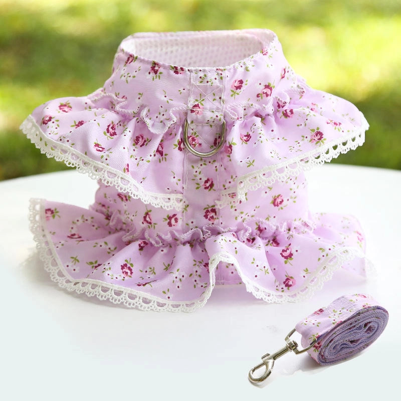 Cute Polyester Ditsy Floral Leash