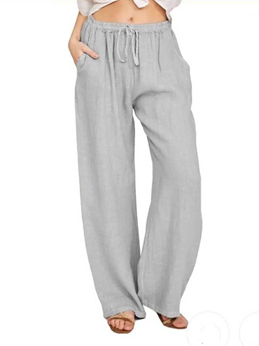 Loose Linen Casual Wide Leg Pants
