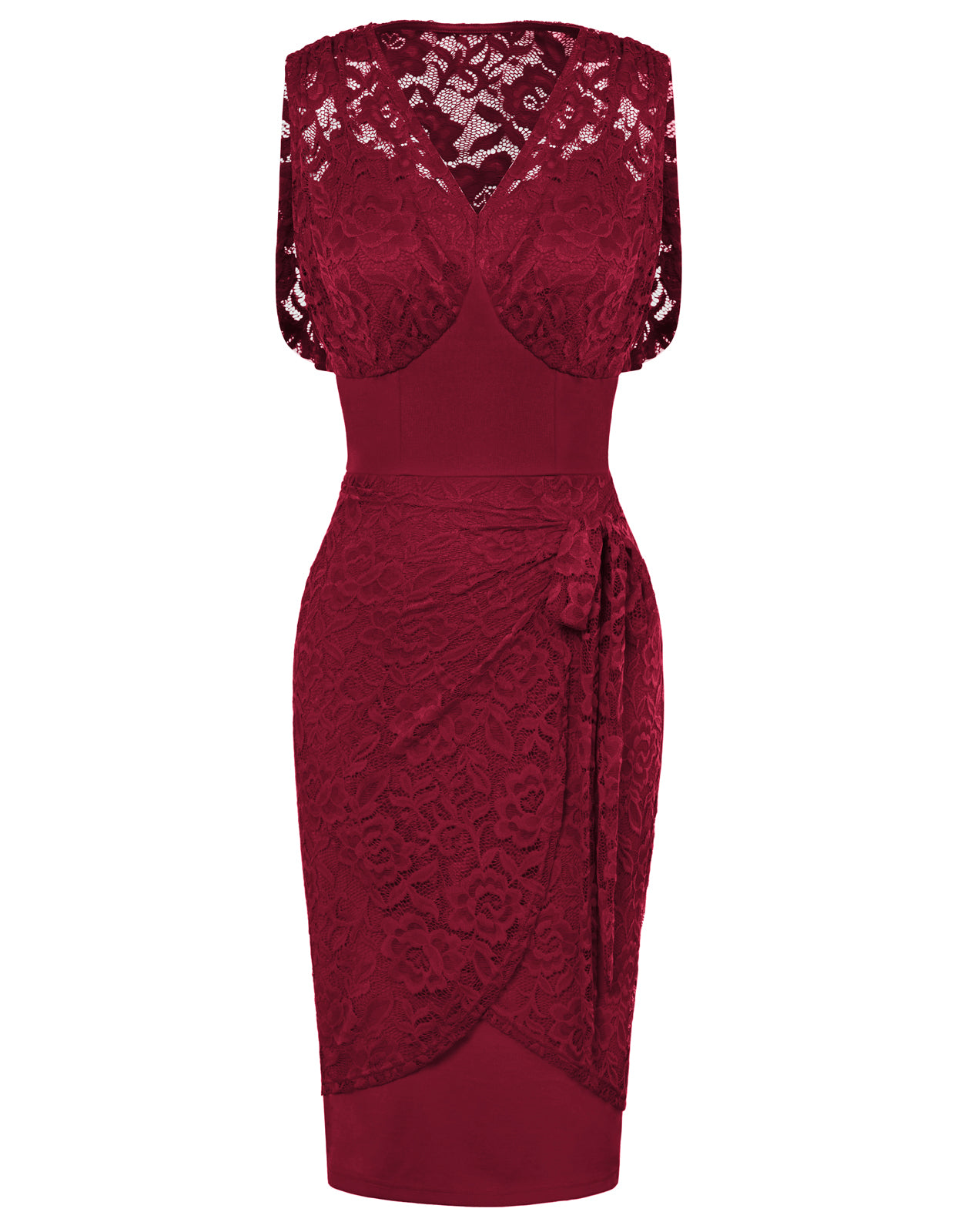Women's Lace Dress Sleeveless Sexy Valentine Dress Vintage Pin Up Bodycon Dress
