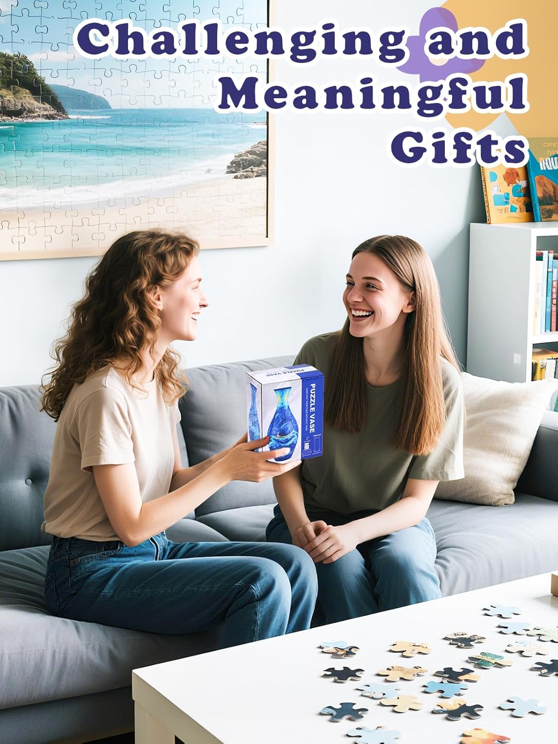 Unique 3D Puzzle - 160 Pieces of Puzzle Flower Vase, Plum Blossom Themed Art Projects Gift