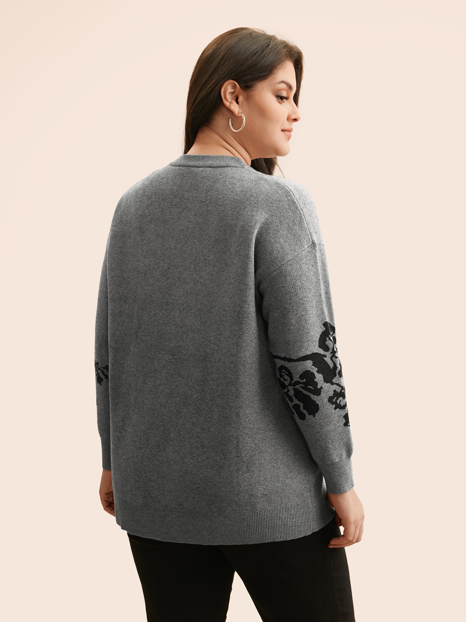 Supersoft Essentials Jacquard Drop Shoulder Pullover