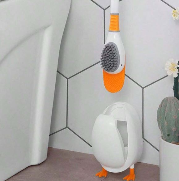 Bathroom Cleaning Duck Shape Toilet Brush. Bathroom Cleaning Brush with Holder