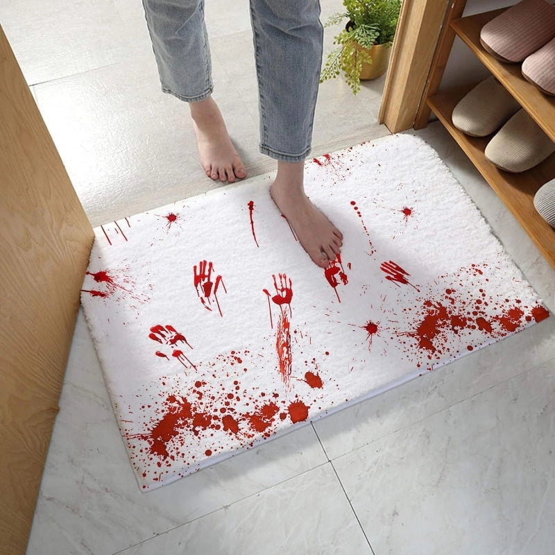 Halloween Retro Solid Color Polyester Fiber (Polyester) Floor Mat Floor Mat Bathing