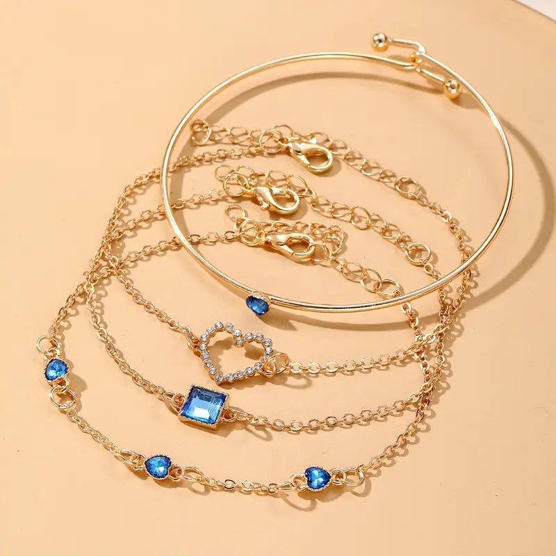 Diamond Statement Bracelet Stacks