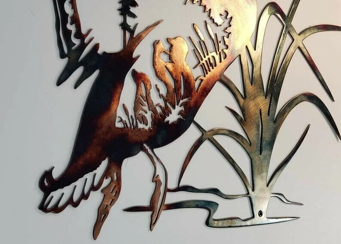 Wild Duck Metal Decorative Pendant