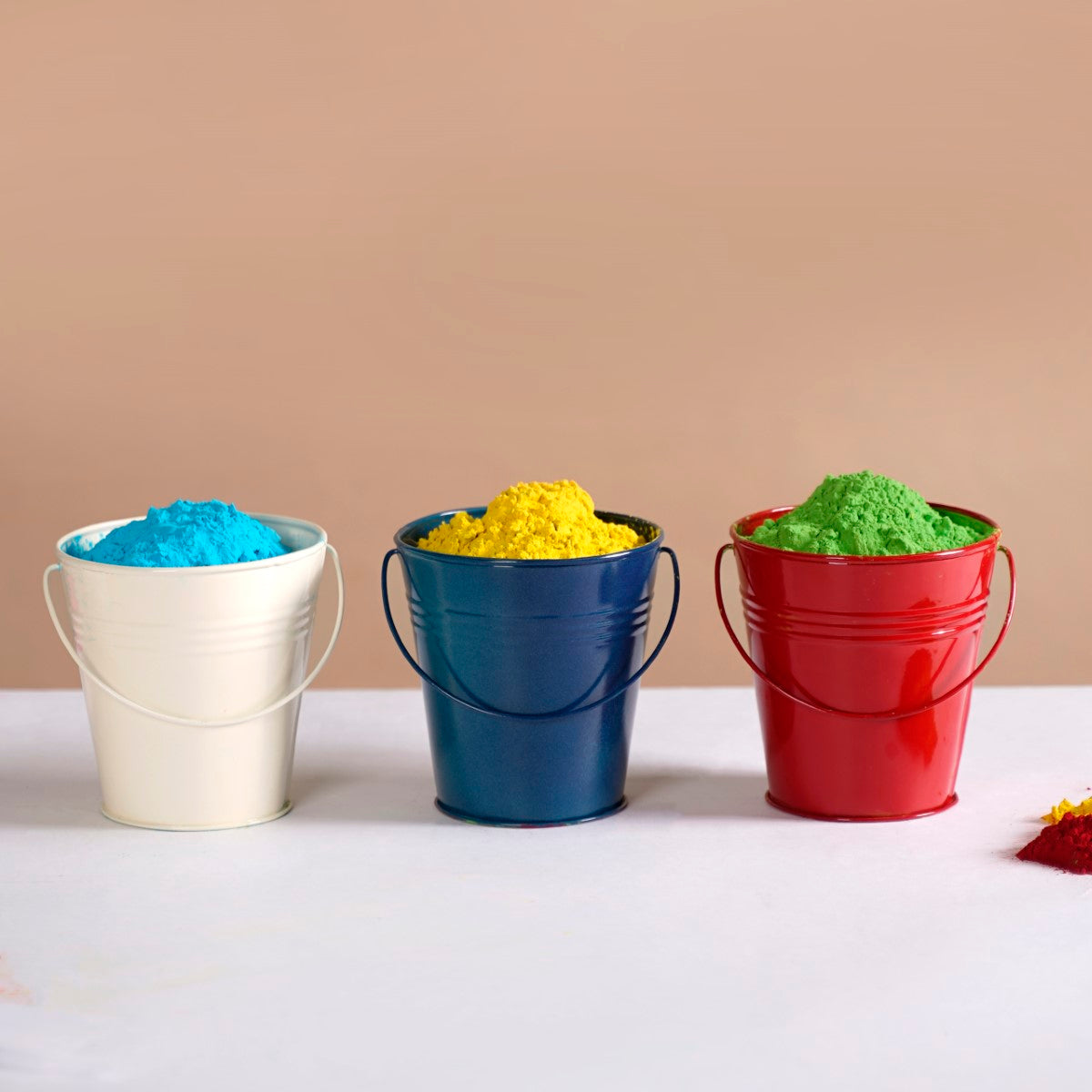 Colourful Metal Bucket Set Of 3