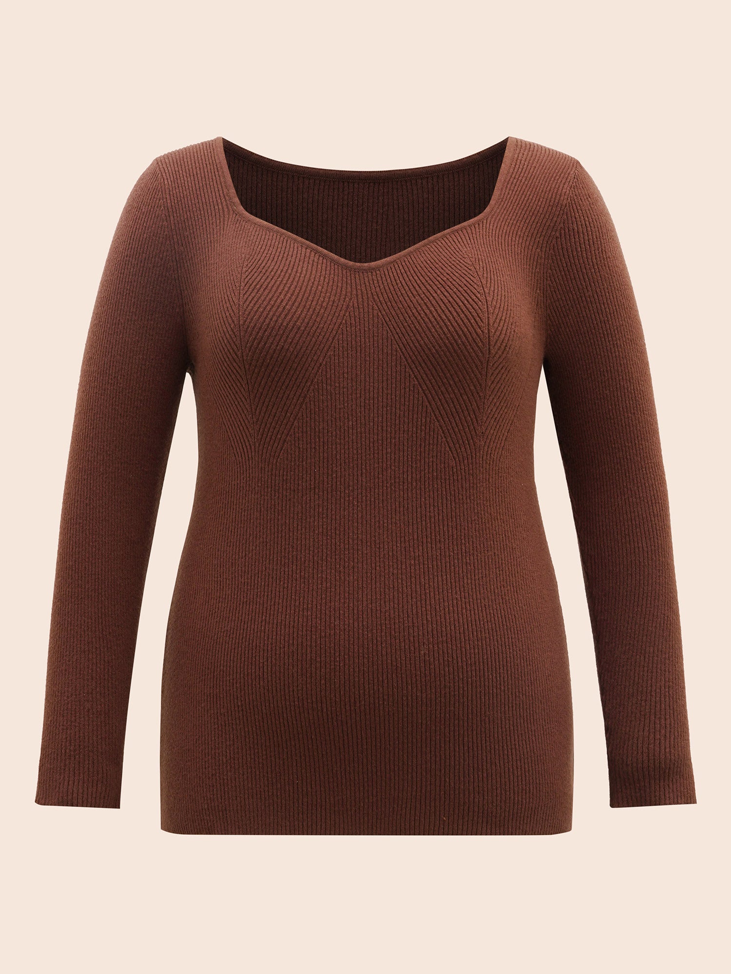Heart Neckline Pit Strip Pullover