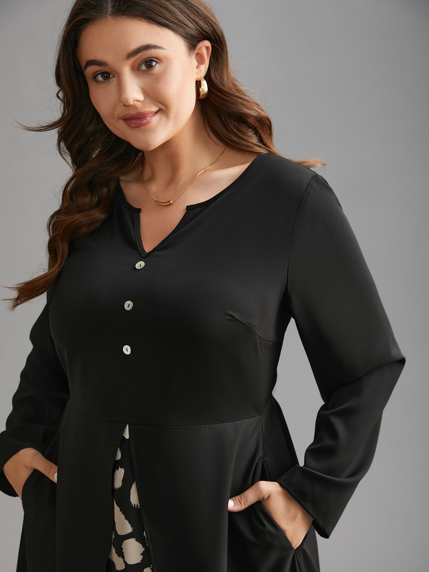 Leopard Print Two-Piece Elastic Waist Dress