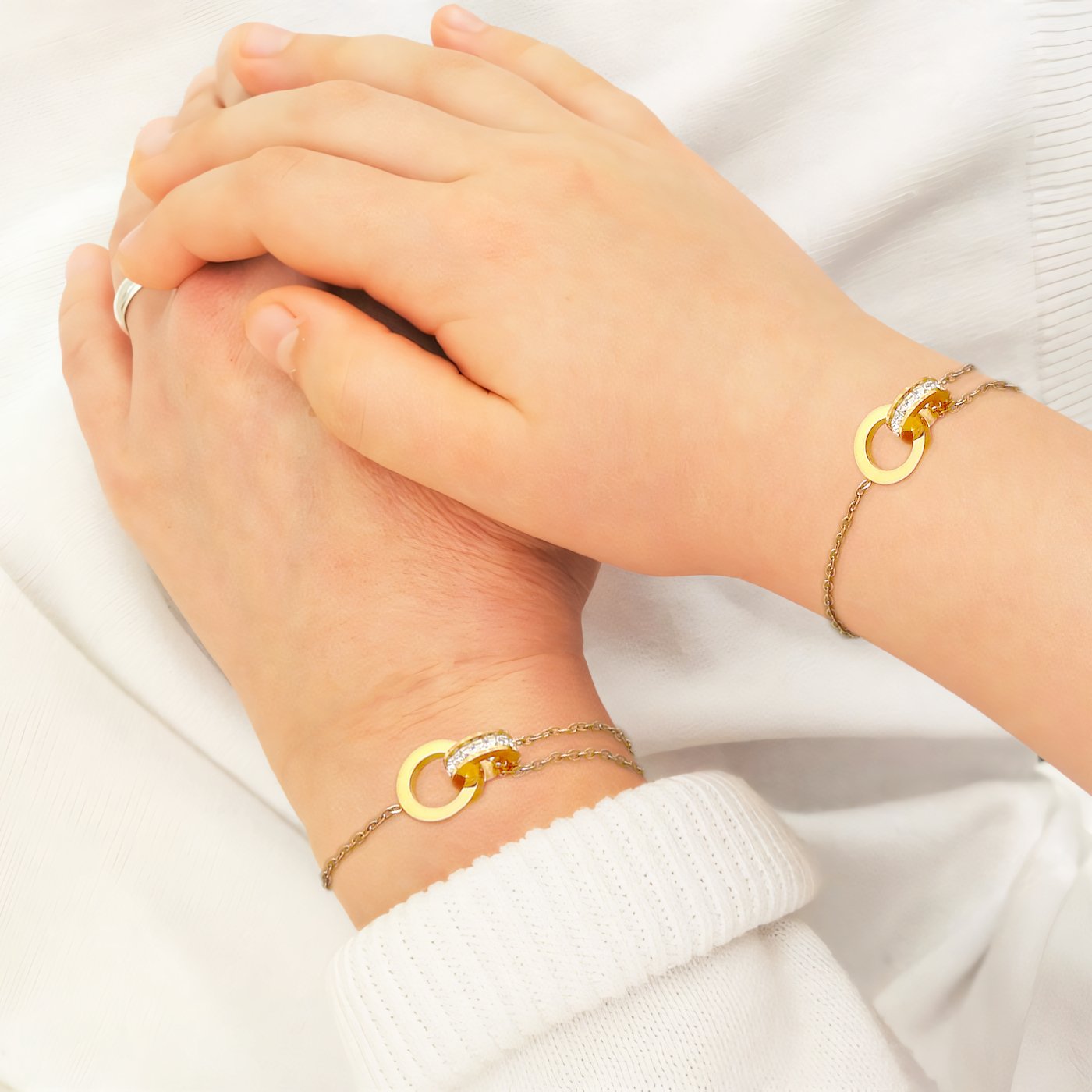 Mother & Daughter Forever Linked & Loved Bracelet