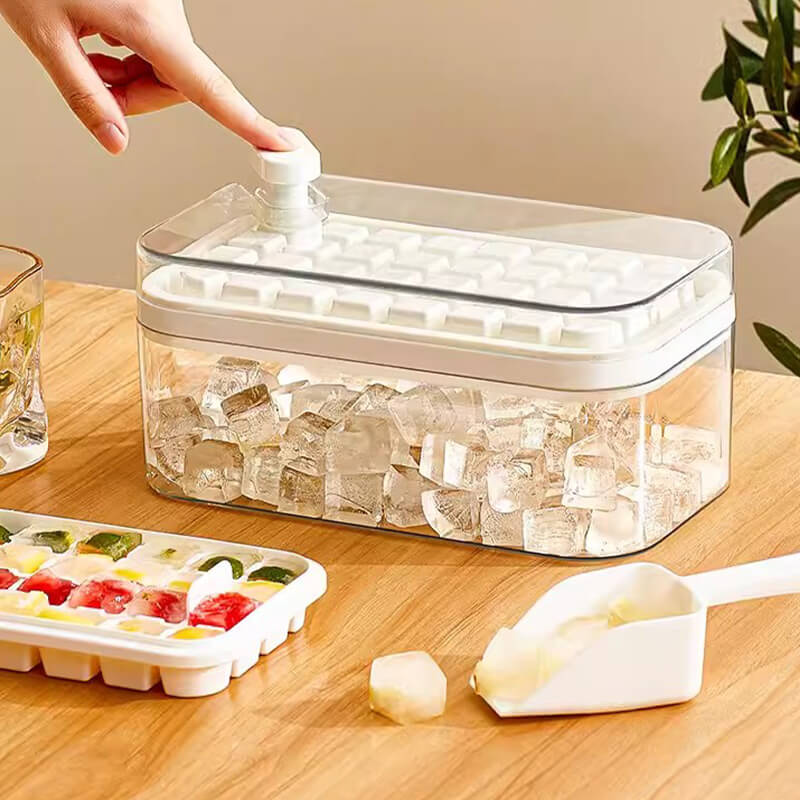Press get all ice! ice grid mold