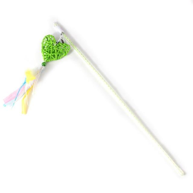 Feather Heart Wand Teaser For Cat