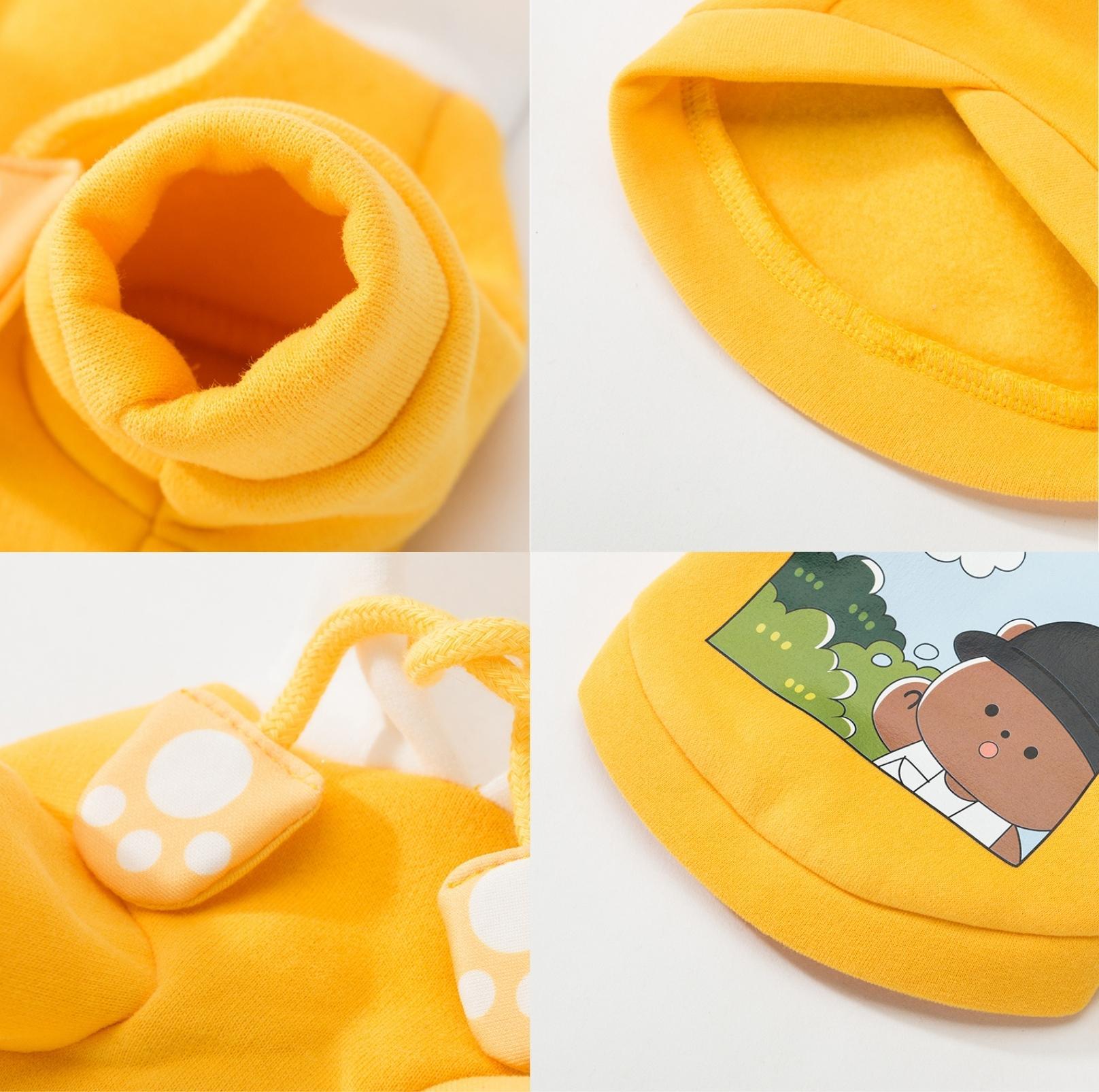 Adorable Bear Cartoon Hooded Pet T-Shirt